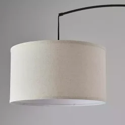 Kirklands Home Black Metal Arch Modern Floor Lamp White