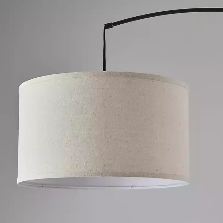 Kirklands Home Black Metal Arch Modern Floor Lamp White