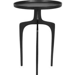 Kirklands Home Metal Arched Legs Side Table Black Clearance