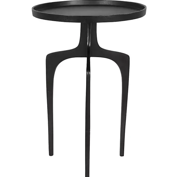 Kirklands Home Metal Arched Legs Side Table Black Clearance