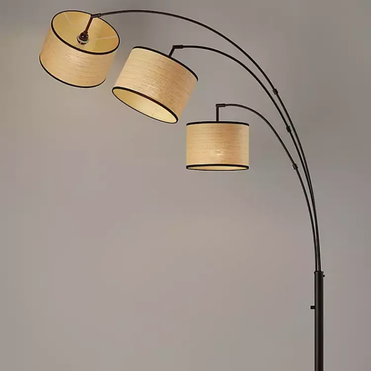Kirklands Home Metal 3-Arm Arched Floor Lamp Black Clearance