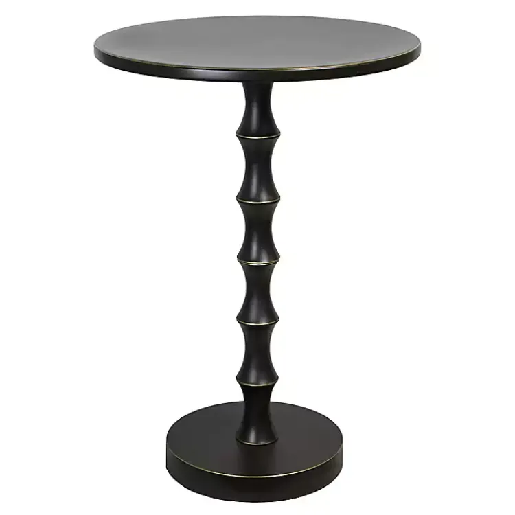Kirklands Home Metal Bamboo Accent Table Black Discount