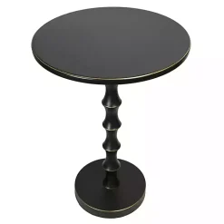 Kirklands Home Metal Bamboo Accent Table Black Discount