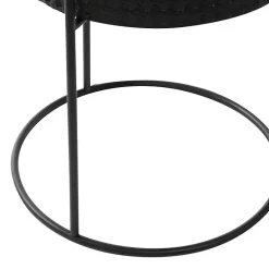 Kirklands Home Metal Basket Weave Planters, Set of 3 Black