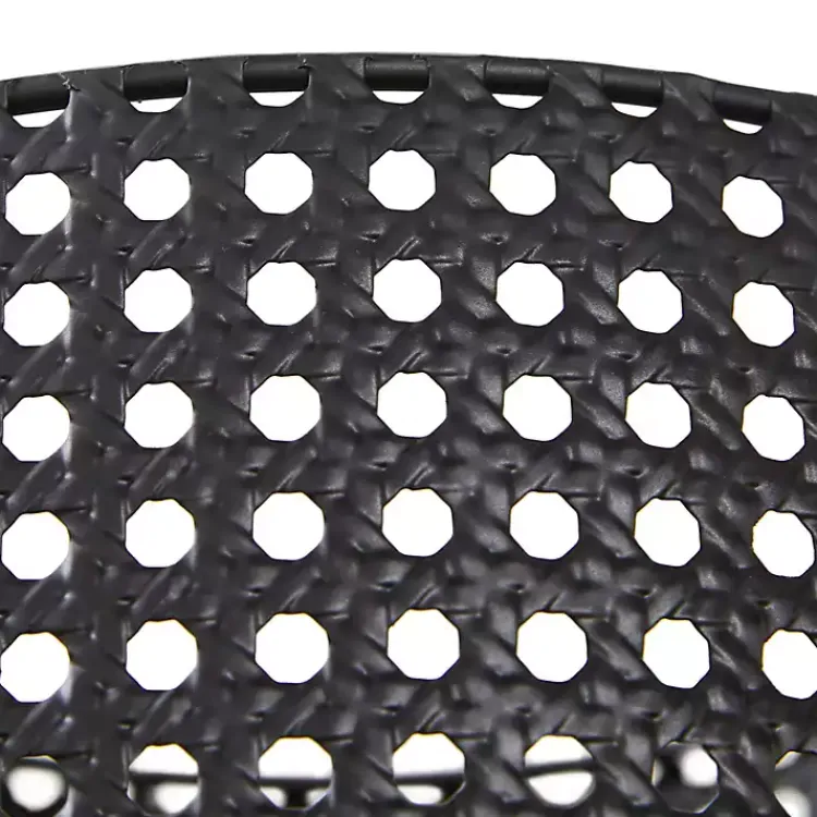 Kirklands Home Metal Basket Weave Planters, Set of 3 Black