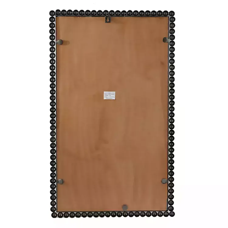 Kirklands Home Black Metal Beaded Frame Wall Mirror Best