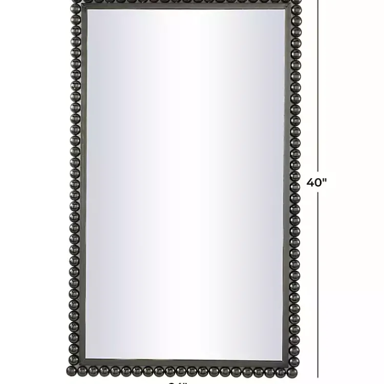 Kirklands Home Black Metal Beaded Frame Wall Mirror Best