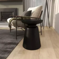 Kirklands Home Metal Bell Shaped Accent Table Black Clearance