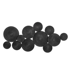 Kirklands Home Metal Circles Wall Plaque Black Online