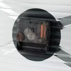 Kirklands Home Black Metal Clear Glass Wall Clock Outlet