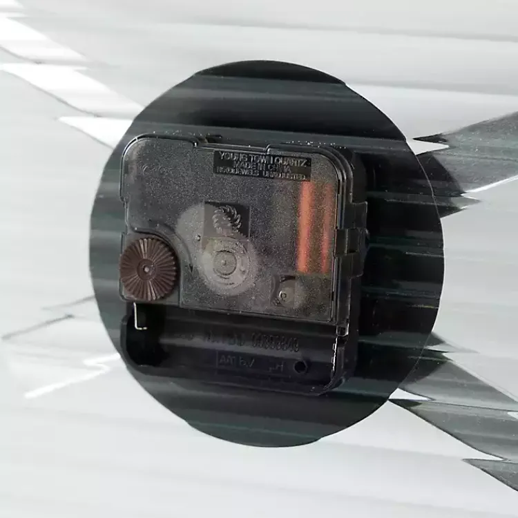 Kirklands Home Black Metal Clear Glass Wall Clock Outlet