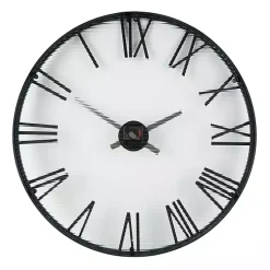Kirklands Home Black Metal Clear Glass Wall Clock Outlet