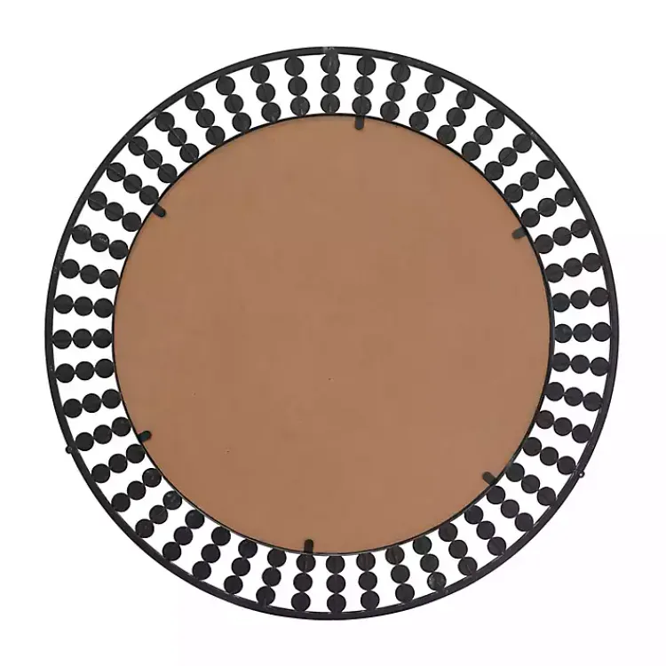 Kirklands Home Metal Coen Bohemian Wall Mirror Black New