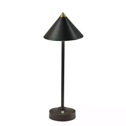 Kirklands Home Metal Cone Shade Cordless Table Lamp Black Clearance