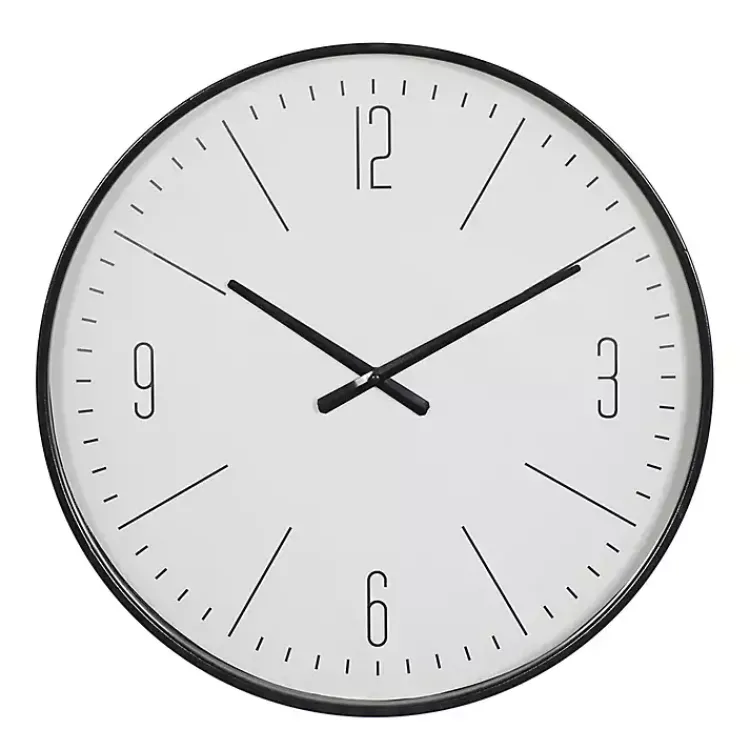 Kirklands Home Black Metal Contemporary Wall Clock Outlet