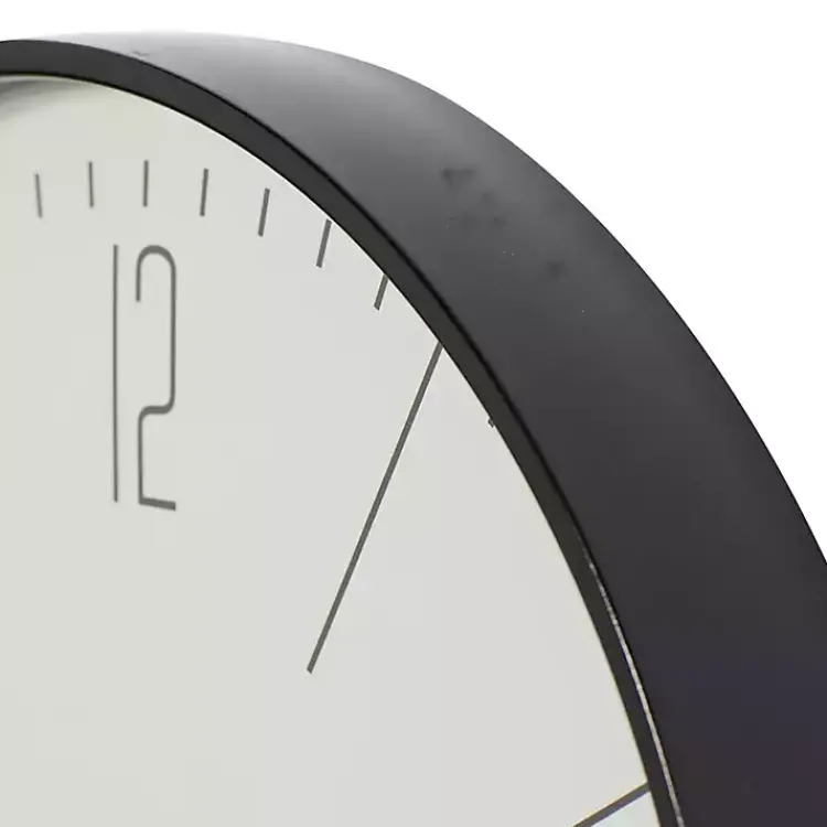 Kirklands Home Black Metal Contemporary Wall Clock Outlet