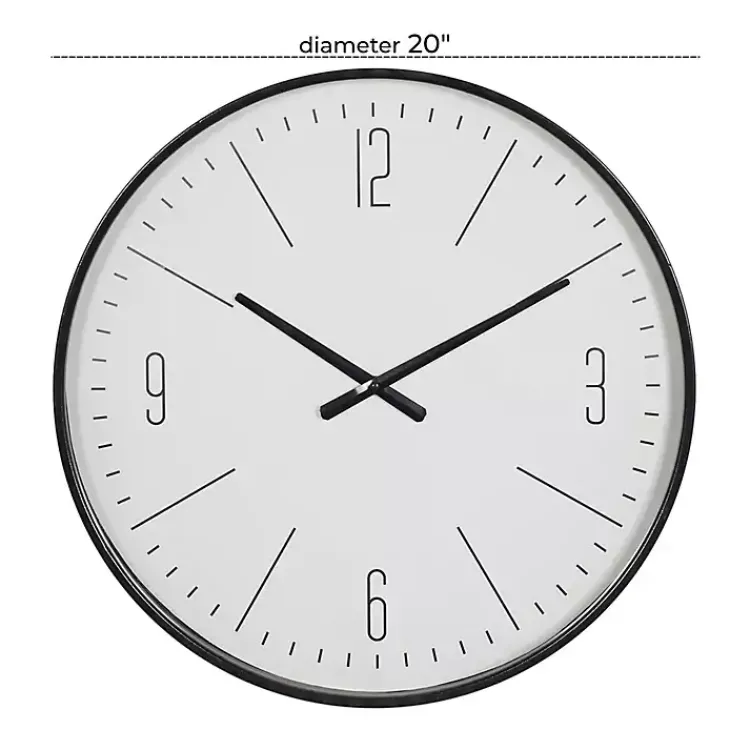 Kirklands Home Black Metal Contemporary Wall Clock Outlet