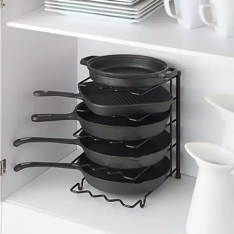 Kirklands Home Metal Cookware Rack Black Clearance