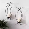 Sconces>Kirklands Home Black Metal Crisscross Sconces, Set of 2