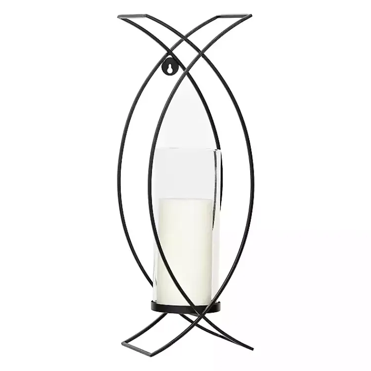 Sconces>Kirklands Home Black Metal Crisscross Sconces, Set of 2