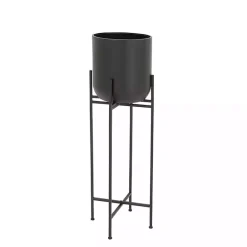 Kirklands Home Metal Dome Planter with Stand, 46 in. Black Hot