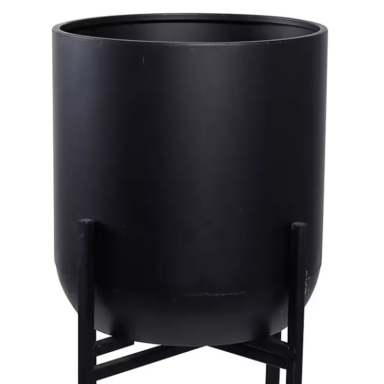 Kirklands Home Metal Dome Planter with Stand, 46 in. Black Hot