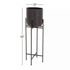 Kirklands Home Metal Dome Planter with Stand, 46 in. Black Hot