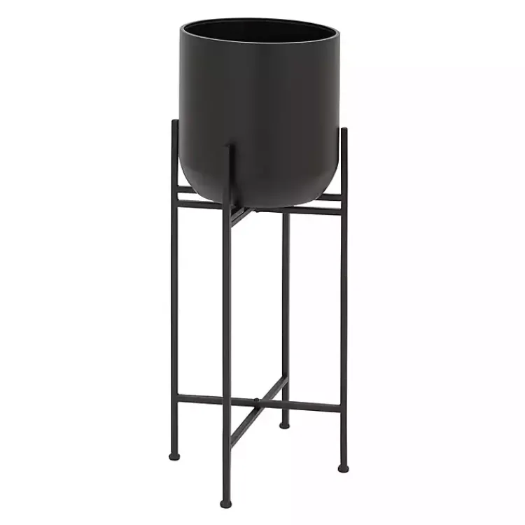 Kirklands Home Metal Dome Planter with Stand, 36 in. Black New