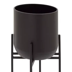 Kirklands Home Metal Dome Planter with Stand, 36 in. Black New