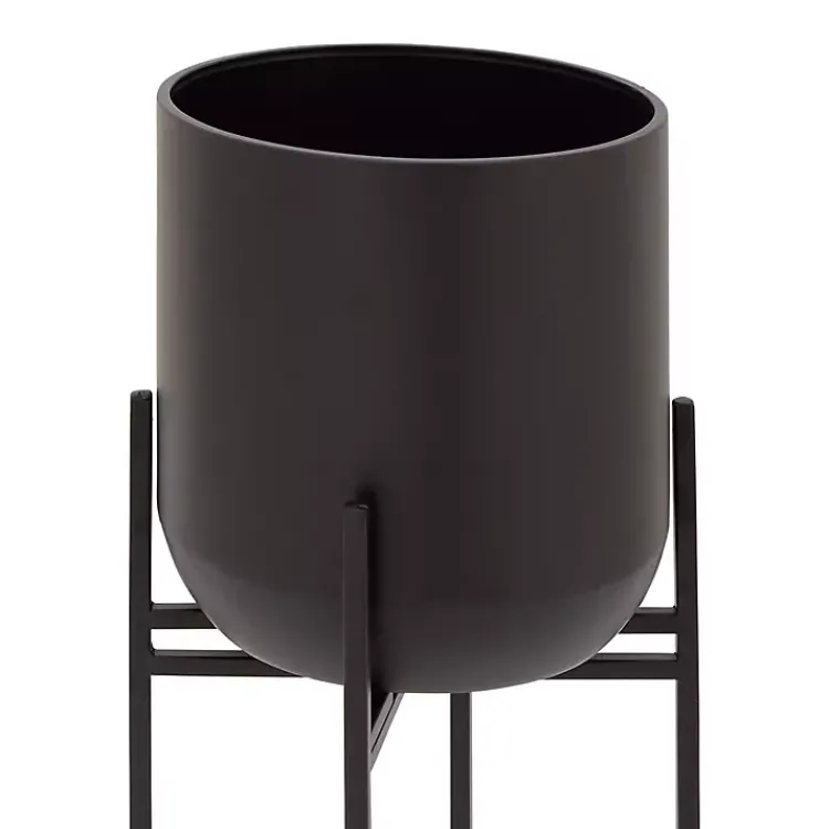 Kirklands Home Metal Dome Planter with Stand, 36 in. Black New