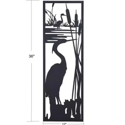 Kirklands Home Metal Egrets I Wall Plaque Black Best