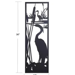 Kirklands Home Metal Egrets II Wall Plaque Black New