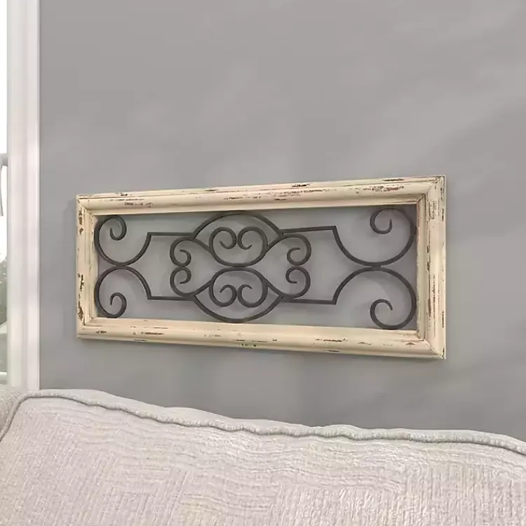 Kirklands Home Black Metal Farmhouse Scroll Wall Plaque Outlet