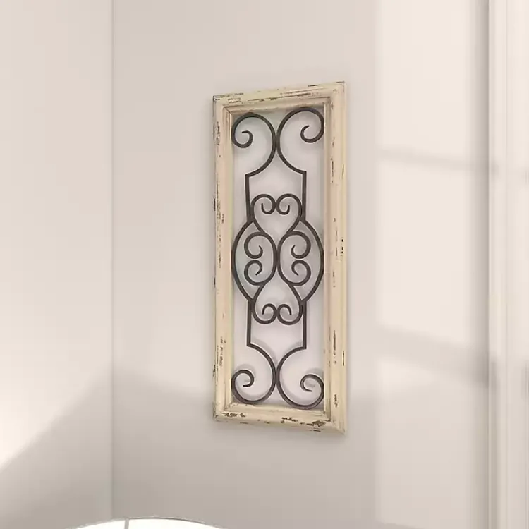 Kirklands Home Black Metal Farmhouse Scroll Wall Plaque Outlet