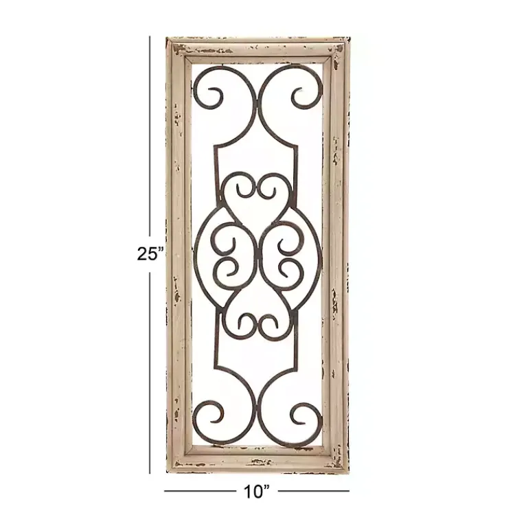 Kirklands Home Black Metal Farmhouse Scroll Wall Plaque Outlet