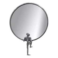 Kirklands Home Metal Figure Wall Mirror Black Sale