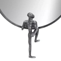 Kirklands Home Metal Figure Wall Mirror Black Sale