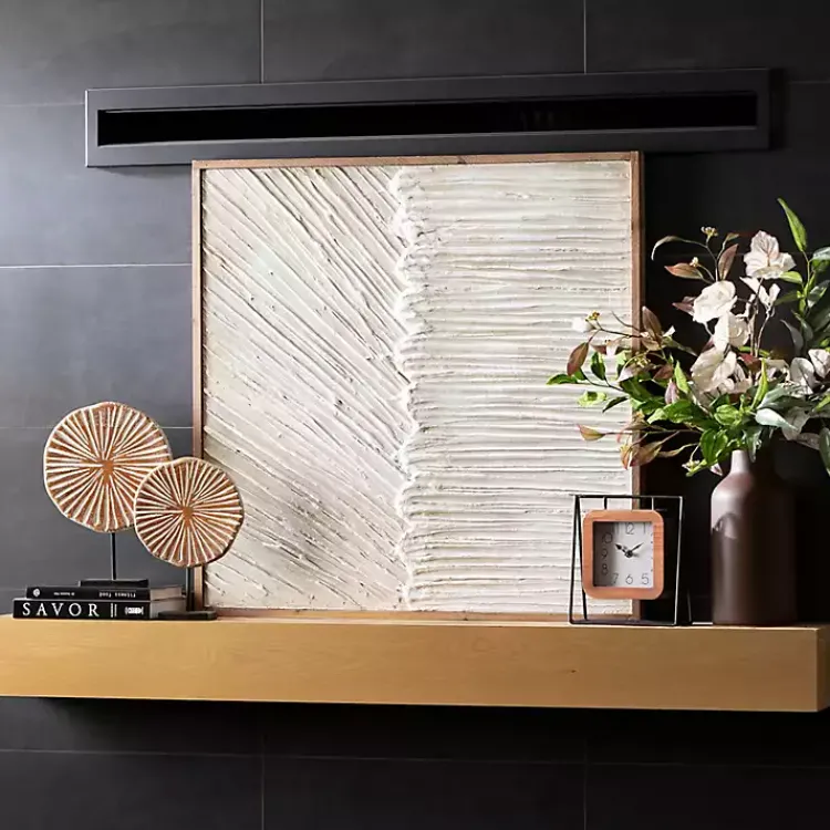 Decorative Accents>Kirklands Home Black Metal Floating Frame Tabletop Clock