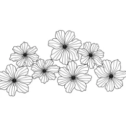 Kirklands Home Metal Floral Wire Wall Plaque Black Clearance