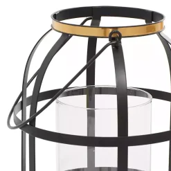 Lanterns>Kirklands Home Metal Frame Lanterns, Set of 2 Black