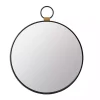 Kirklands Home Black Metal Frame Round Loop Wall Mirror Hot