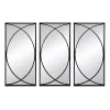 Kirklands Home Black Metal Geometric Wall Mirrors, Set of 3 Outlet