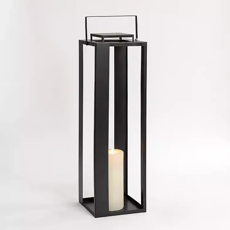 Lanterns>Kirklands Home Metal Harlow Lantern, 30 in. Black