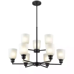 Kirklands Home Metal 9-Light Chandelier Black Clearance
