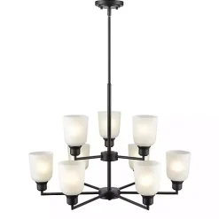 Kirklands Home Metal 9-Light Chandelier Black Clearance