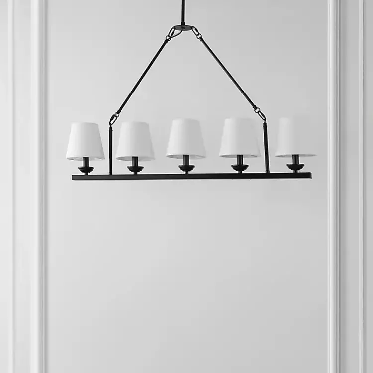 Kirklands Home Black Metal Linear Chandelier Hot