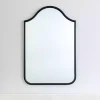 Kirklands Home Black Metal Linear Wave Mirror Hot