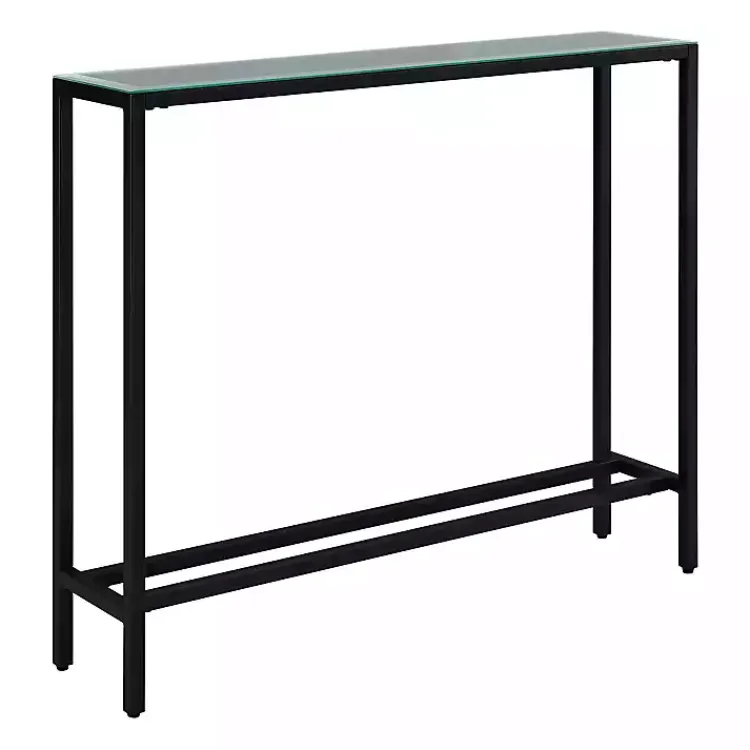 Kirklands Home Metal Mirrored Top Slim Console Table Black Discount