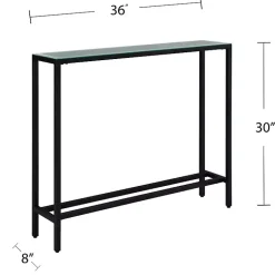 Kirklands Home Metal Mirrored Top Slim Console Table Black Discount