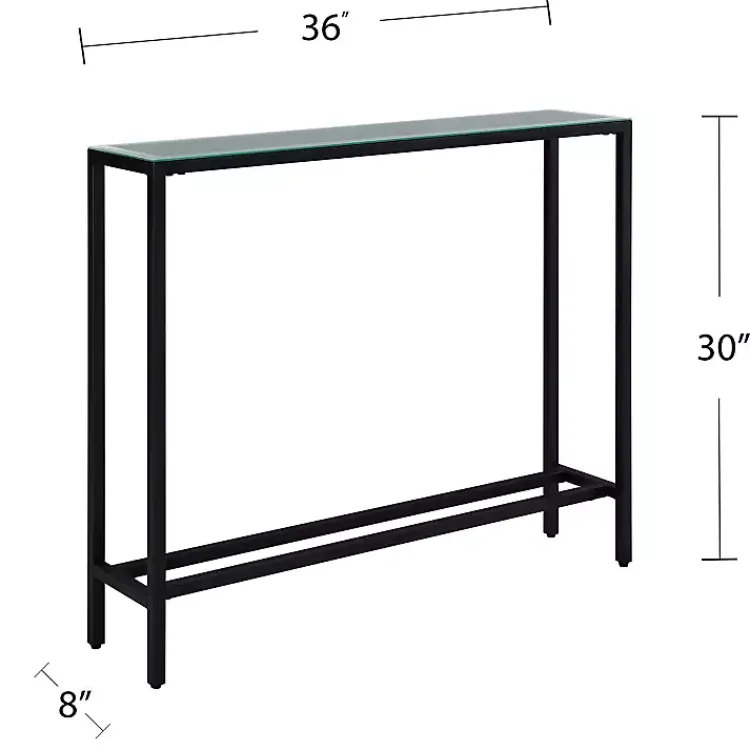 Kirklands Home Metal Mirrored Top Slim Console Table Black Discount